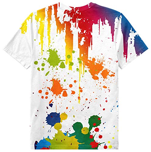 Asylvain Boys Girls Colorful Tshirts Kids 3D Print White Tee Shirts Unisex Graphic Casual Tops Tee Shirt 11-13 Years #TOP1