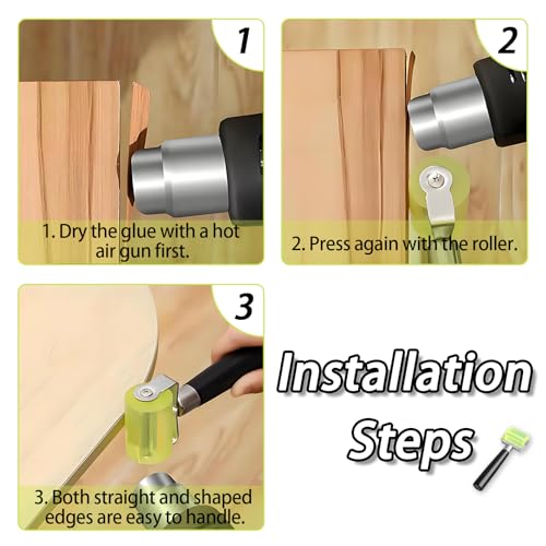 VBGURR 2 Stück Professionell Andrückrolle Allgemeines Tapezierwerkzeug von Roller 30 MM & 50 MM AndrüCkwalze für BodenbeläGe Silikon Roller für Kantenumleimer und Schalldämmung im Auto