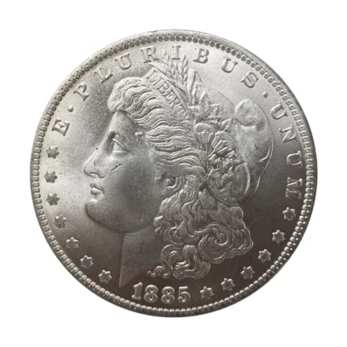 Kocreat 1885-CC-COPY Morgan Dollar-Cobre Chapado Plata Moneda-REPLICA US Antiguo Original Pre Morgan Souvenir Moneda Hobo Moneda Lucky Coin Hobby Colección