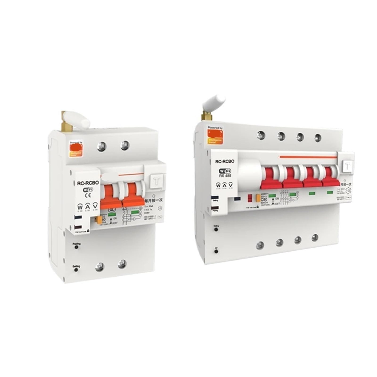 TYEXCZARF 1PCS 2P 4P Breaker, Energy Meter, Leakage Protection(50A)