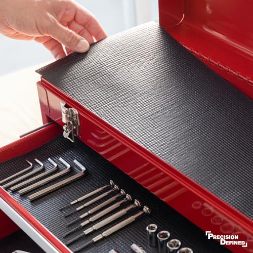 Precision Defined Professional Grade Tool Box Liner, 24" x 10 ft, Black | Tool Box Drawer Liner, Shelf Liner Non Slip Mat, Thick Cabinet Shelf Liner, Toolbox Drawer Liner by Precision Defined - Image 9