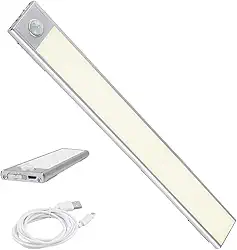 Luminária Luz Led Sensor Movimento Recarregavel Armário 60cm