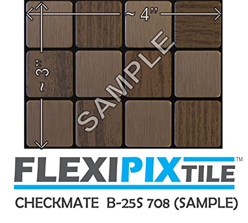 FLEXIPIXTILE, Sample, Aluminum Mosaic Tile, Peel & Stick, Kitchen Backsplash, Accent Wall, Checkmate