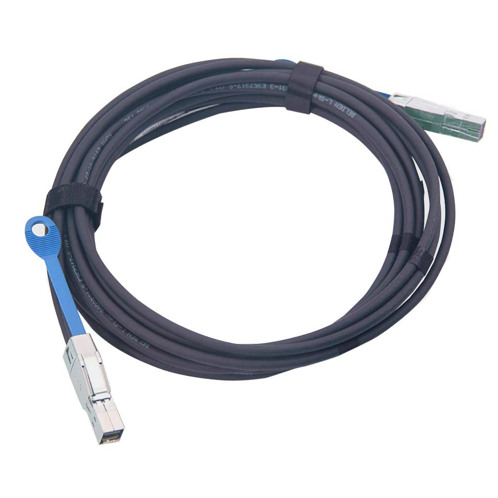 H!Fiber.com Câble externe Mini SAS HD SFF-8644 vers SFF-8644 - 12 Gbit/s - Haute densité - 100 Ohms - 1,5 m - 28 AWG - Pour serveur de disque dur, SAN, carte Raid