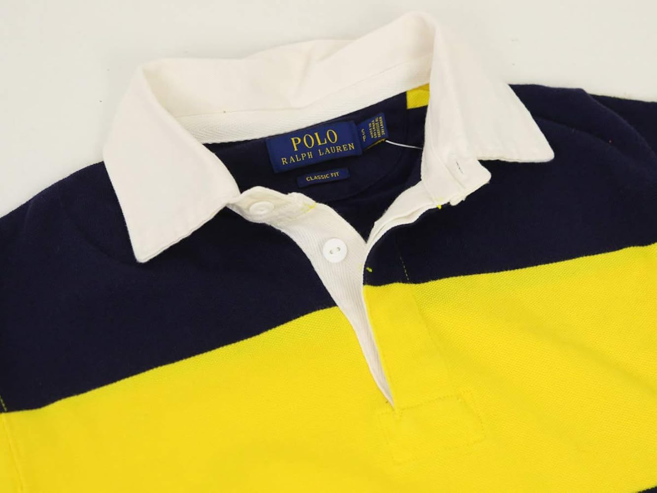 Amazon | (ポロ ラルフローレン) メンズ 長袖ボーダー ラガーシャツ