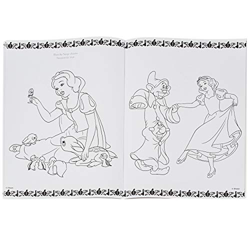 32 Seiten großes XL Malbuch - A4 - Disney Princess - Prinzessin - Dickes Kindermalbuch - für Stifte & Wassermalfarben… – Bild 8