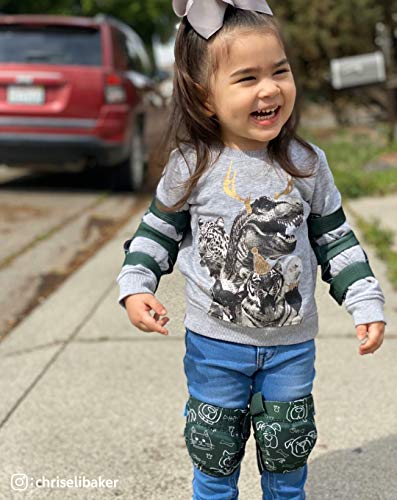 Soft-Style Kids Knee and Elbow Pads with Bike Gloves, Flexible Impact-Resistant Gear for Ages 2-11, Designed for Balance Bikes, Roller-Skating, and Skateboarding (Dogcat, Medium) - Thumbnail 4