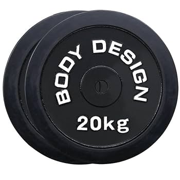 ボディメーカー ラバーダンベルプレート 20kg 2個セット 44LBS① Amazon | BODY DESIGN(ボディデザイン)ラバープレート 20kg（2枚