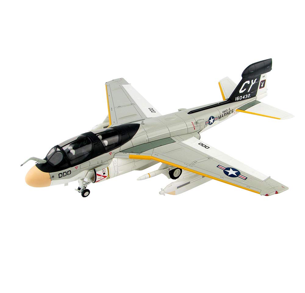 Military Fighter Alloy Die Cast Model, 1/72 Scale EA-6B Prowler VMAQ-2 US Marines Model, Adult Toys And Decorations, 9.8Inch X 8.7Inch