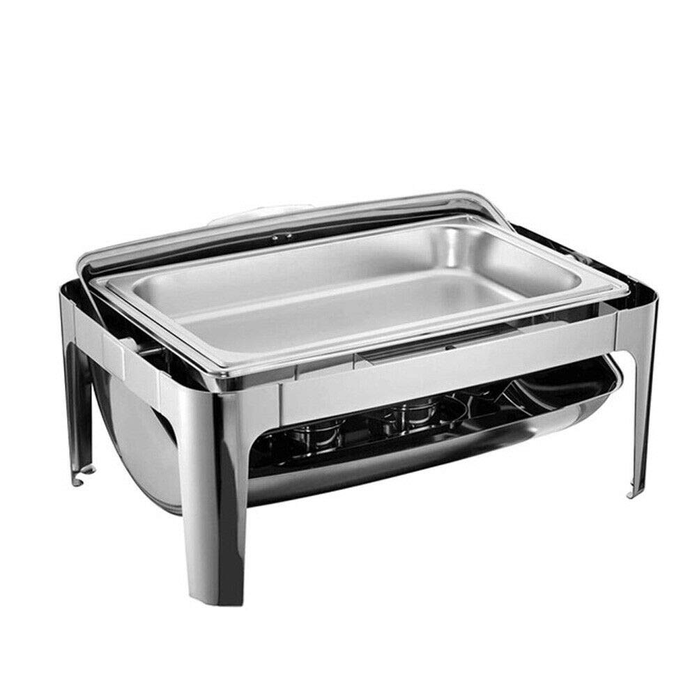 Chafing Dish - Scaldavivande scaldavivande per buffet chafing Dish, in acciaio INOX, per catering, buffet e feste