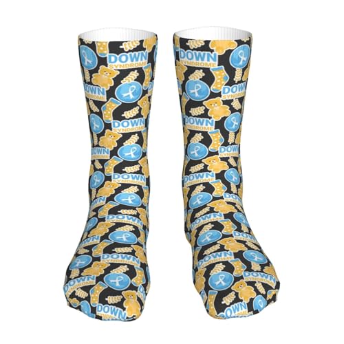 ertquji World Down Syndrome Awareness Day Sock Womens Short Stockings Casual Sport Crew Socks for Women Men Couples 16 inch
