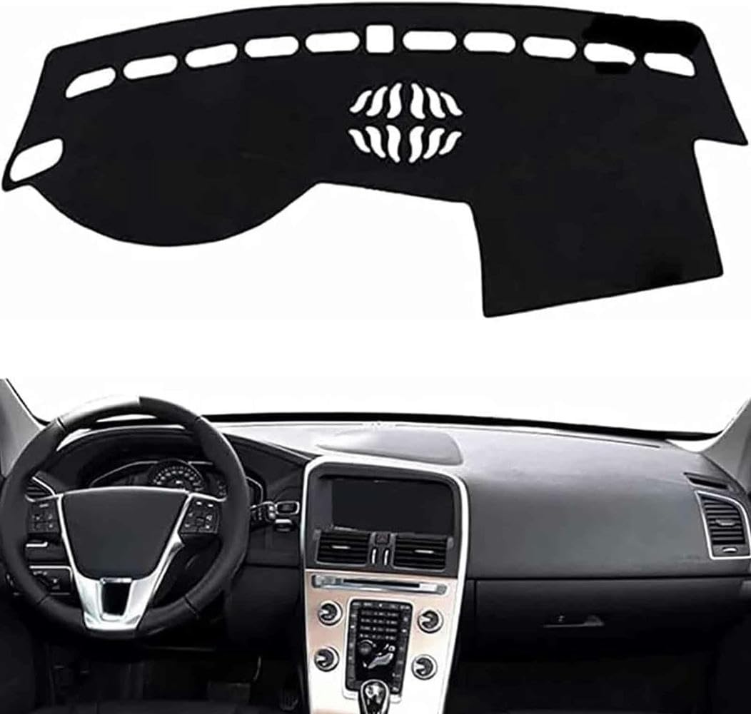 Car Centre Console Dashboard Cover Mat,for Volvo XC60 2009 2010 2011 2012 2013 2014-2017,Dashboard Cover,Dash Cover Mat,Black Dash Mat Dashboard Cover