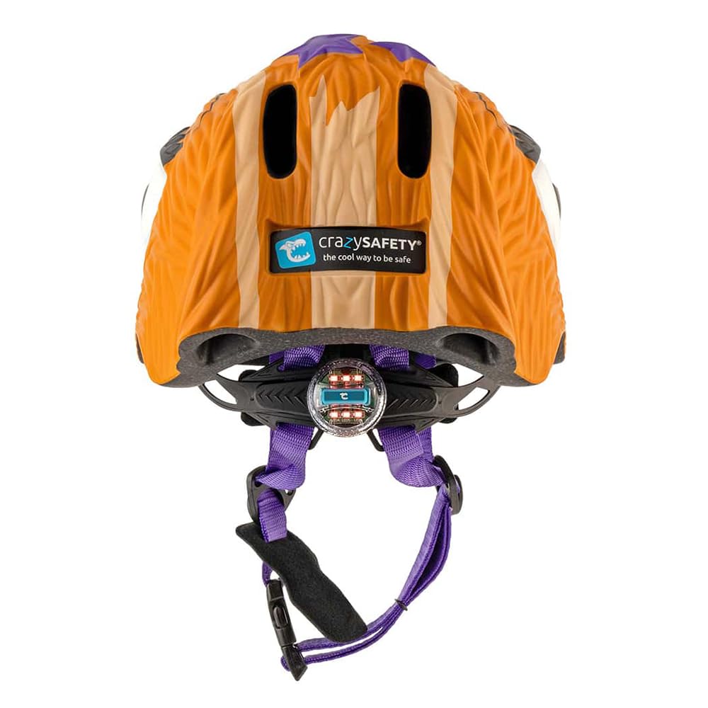 Crazy Safety Casque de vélo pour Enfants | Casque Enfants 2-7 Ans pour vélo, Skateboard, vélo de Course, Trottinette, Rollers | Casque 3D Animalier léger et Ajustable 49-55 cm (Chipmunk Marron)