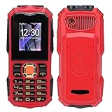 Fockety Robustes Entsperrtes Telefon, 4G Wasserdichtes Dual-SIM-Robustes Smartphone, Outdoor-Handys mit 16800-mAh, 0,08-MP-Kamera, 1,77-Zoll-Bildschirm, Campinglicht, Lautsprecher (Black)