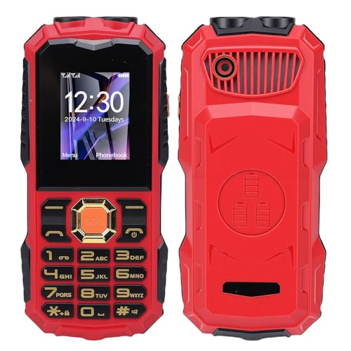 VBESTLIFE SOS�t������Ҍ�����^�{�^���g�ѓd�b - 4G LTE���b�N�����d�b�A16800mAh�r�b�O�o�b�e���[�A�f���A��SIM�AFM���W�I�AMP3�v���[���[�A�g���₷���x�[�V�b�N (��)