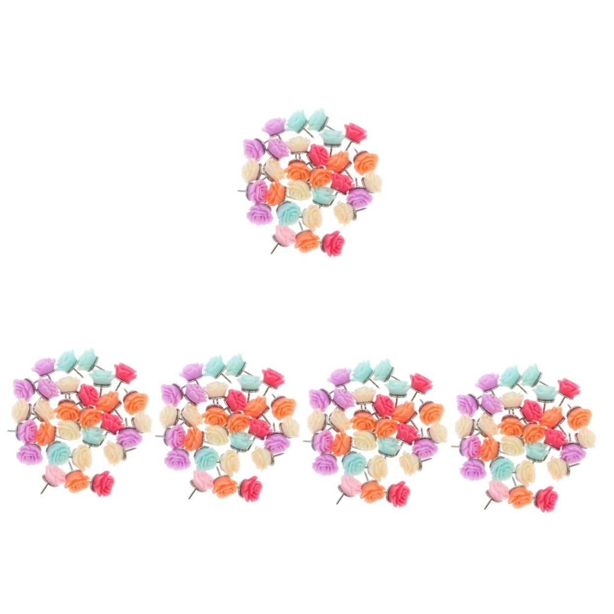 Operitacx 150stücke Dekorative Blumen-pinnnadeln Süße Pushpins Für Korktafel Vielseitige Daumenstöpsel Farben Für Bulletin Boards Und Karten