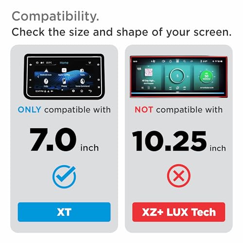 Image of Spartan Shield [2 PACK] Screen Guard For TATA TIAGO EV 2025 Facelift || XT MODEL || 7 Inch Infotainment + Steering Cluster Protector || Anti Scratch | Water Resistant | HD Clear | High Touch Sensitivity | TiagoEv 9H Car Display Accessories [Not Tempered Glass] [Not Compatible with New 2026 Facelift Model]