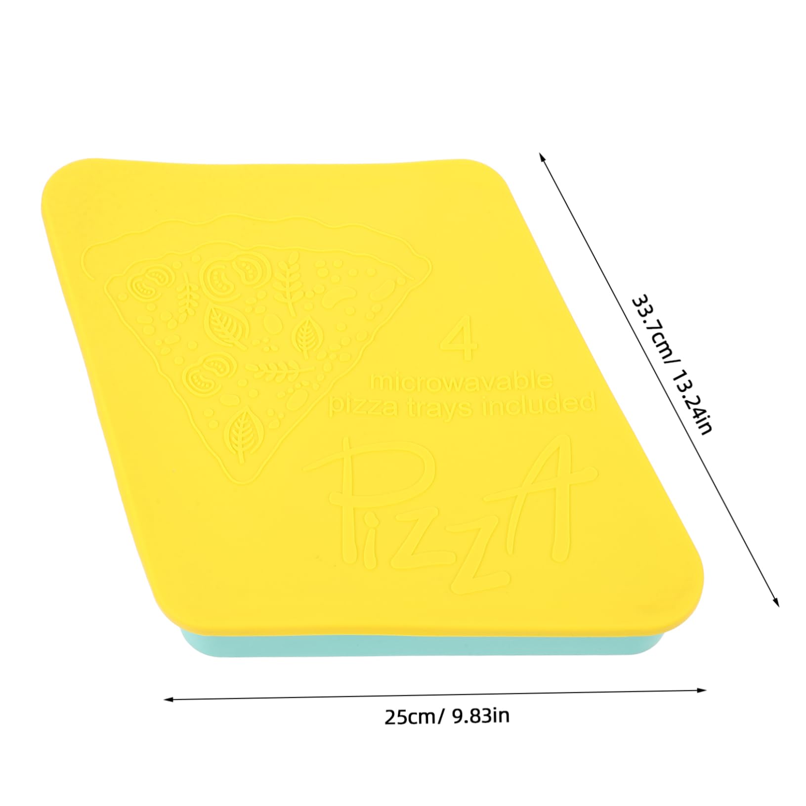 DINHEAROM Pizza Container Kitchenware Silicon Microwave Reusable Pan Tray Pizza Server Pizza Slice Storage Container Pizza Slice Container Pizza Plate Pizza Storage Container