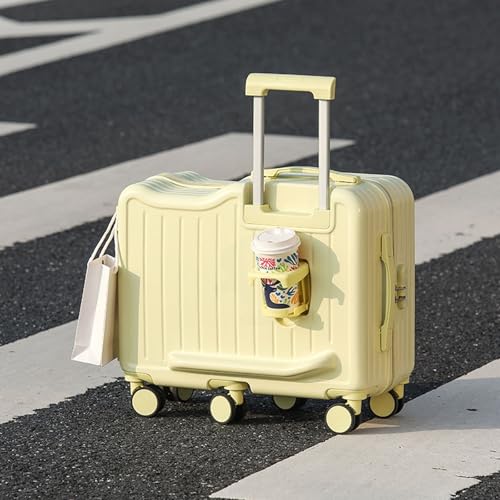 座れるキャリーケース キャリーケース 子供 キッズ用キャリーケース スーツケース 子供が乗れる 乗降可能なレバー暗号登録ケース丈夫で耐久性のあるユニバーサル6輪スーツケース(B,22インチ)