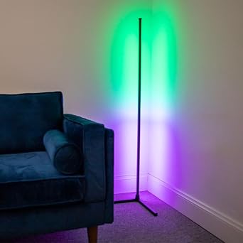 53" Color Changing RGBW LED Corner Floor Lamp 100 Lumens