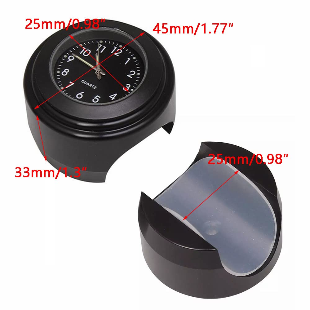 Set De 2 Thermomètres De Guidon 22-25 Mm (noir), Horloges De Guidon, Accessoires De Température étanches Pour Montage Sur Guidon De Moto | Leroy Merlin