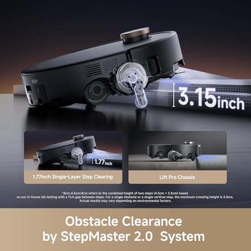 Image of Mova Z60 Ultra Roller Complete Robot Vacuum and Mop, 28,000Pa Suction, 3.14in Obstacle Crossing, AutoShield for Carpet Protection, Zero Tangling Duobrush, Extendable Roller & Side Brush