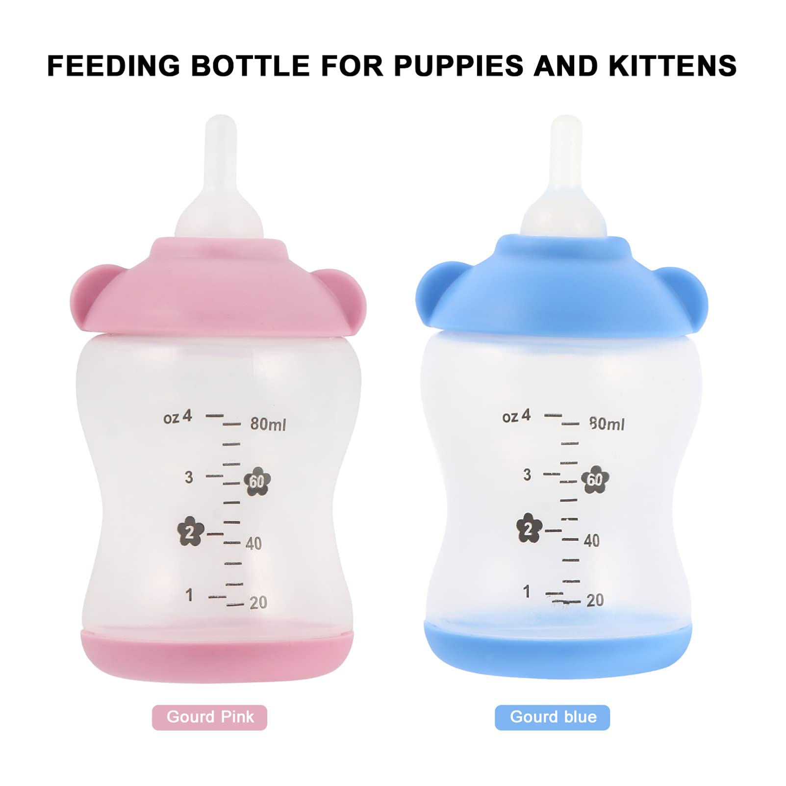balacoo 3 Sets Pet Puppy Kitten Feeding Kit Newborn Puppies Kittens Hamster Animal Feeding Supplies