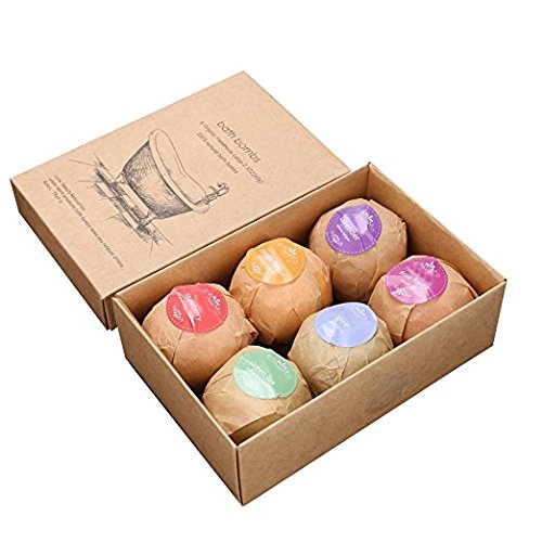 Cindere Bath Bombs Gift Set Organic Rose Smell Pack of 6