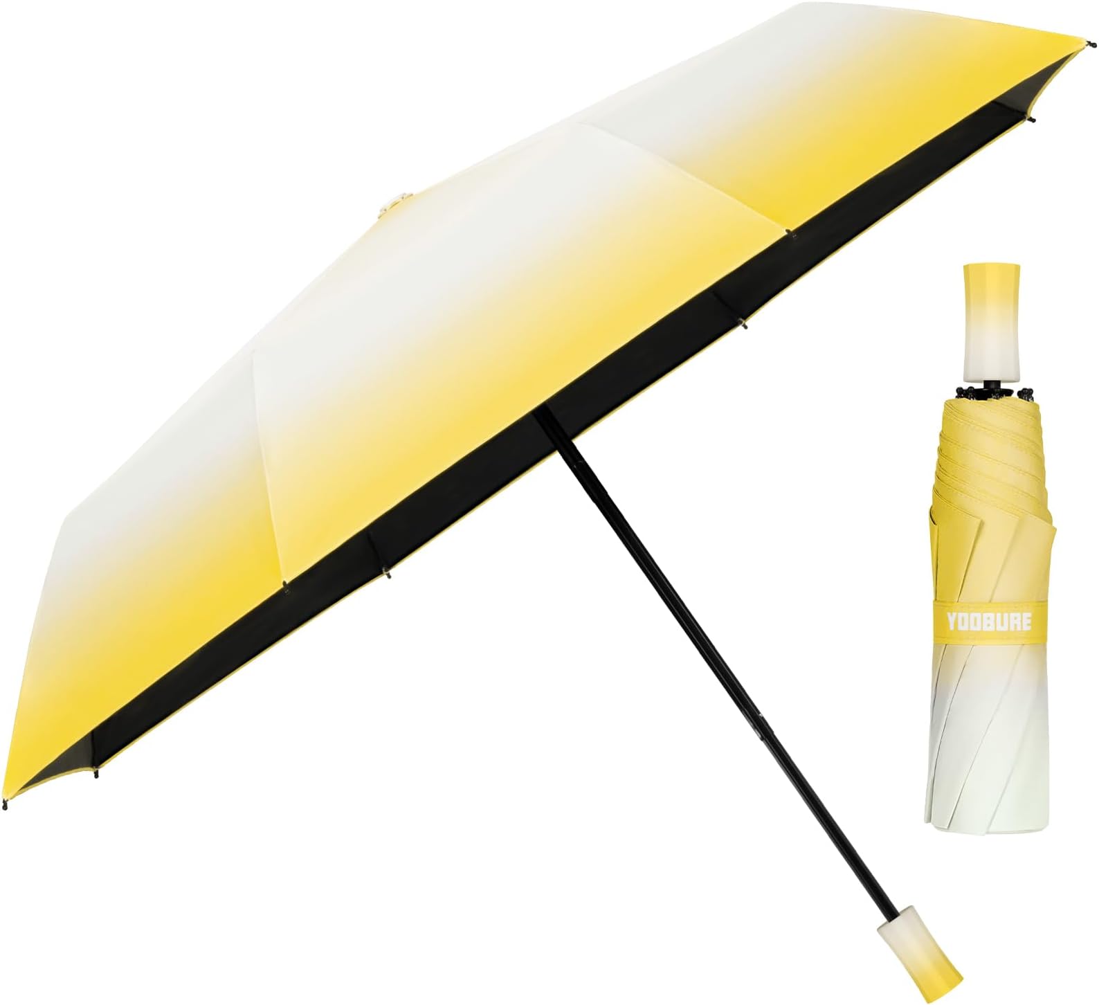Yoobure Small Mini Umbrella with Case Light Compact Design Perfect for Travel Lightweight Portable Parasol Outdoor Sun&Rain Umbrellas