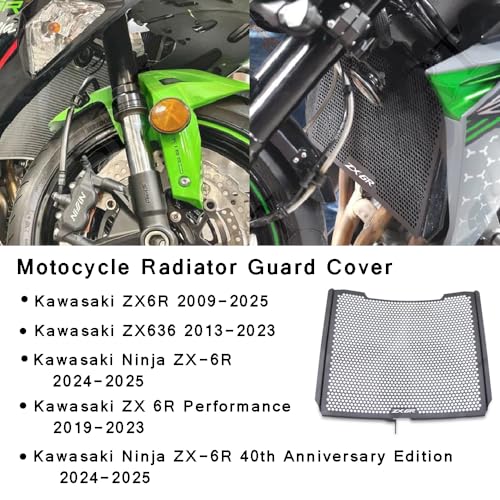 FREAXLL Zx6R 2009-2025 Protetor de Grade Do Radiador Adequado para Kawasaki Zx6R Zx636 Ninja Zx-6R P