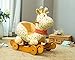 Labebe Baby Wooden Rocking Horse Yellow Giraffe 2-in-1 Toddler Ride-on Toys for 6 months to 3 years Old Kids Creative Birthday Gift