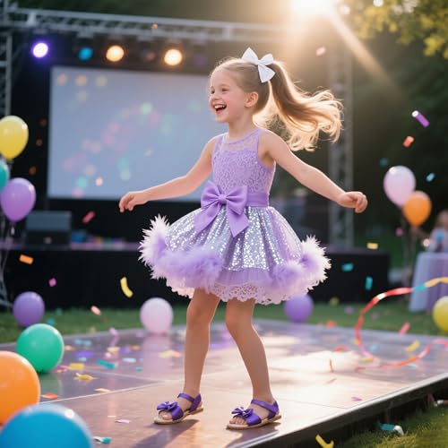 Image of THEE BRON Toddler Girls Sandals Wedding Flower Girl Dress Shoes Open Toe Flats