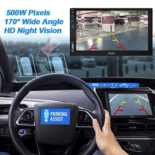 Hieha 7 in Car Stereo Compatible with Apple CarPlay and Android Auto, Double Din Standard Universal Touch Screen Car FM/AM Radio Receiver, MP5 Player with Bluetooth Rear View Camera - Thumbnail 2