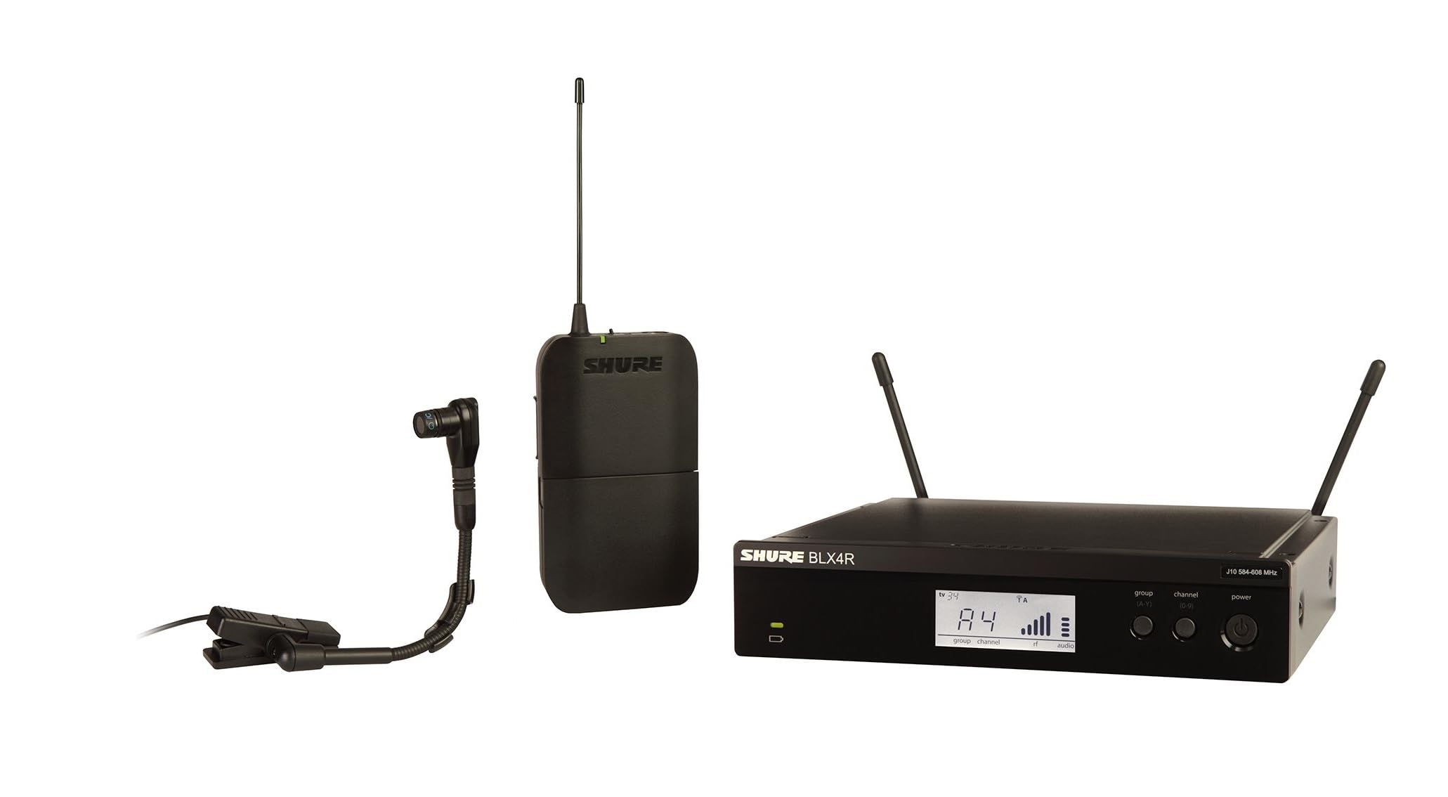 Shure BLX14/B98 Wireless Instrument System with Beta Rack Mount BLX14R/B98-H9