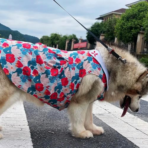 UOSIA Vestido de cachorro para cães grandes, meninas, vestido floral, roupas de cachorro de aniversá