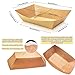 MotBach 100 Pack 2lb Paper Food Trays, Heavy-Duty Paper Food Boat Disposable Serving Basket Tray for French Fries Nachos Snack Hot Dog Taco BBQ Popcorn Party Picnic Wedding Party (Brown)