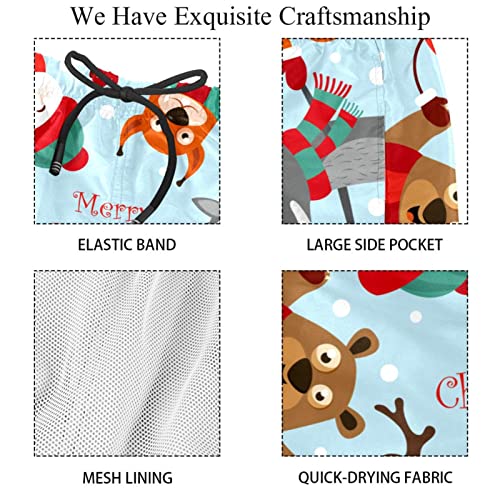 Maillot de bain homme séchage rapide avec motif cerf joyeux de Noël - 4