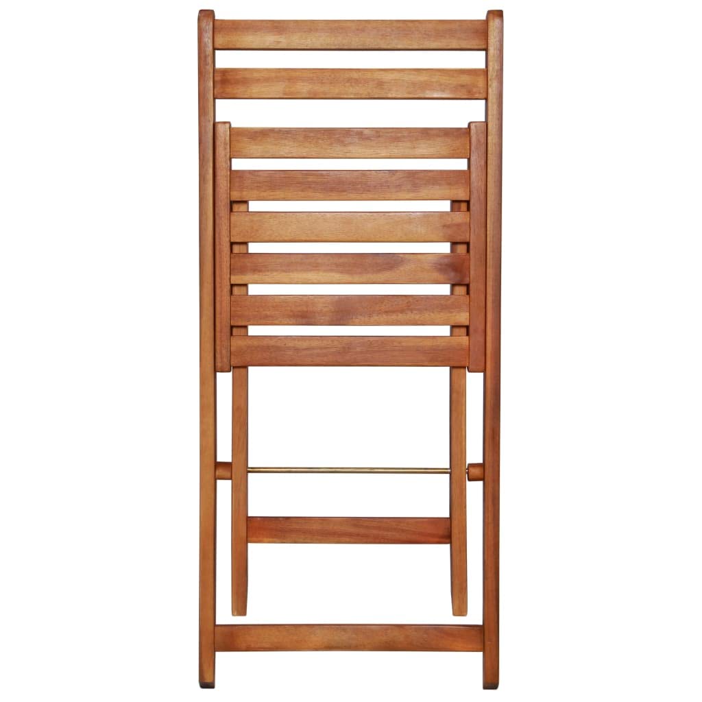 Outdoor-Bistrostühle, 2er-Set Gartenstühle aus massivem Akazienholz, klappbar, witterungsbeständige Gartenmöbel für Garten, Balkon & Terrasse, Bequeme Sitzgelegenheit