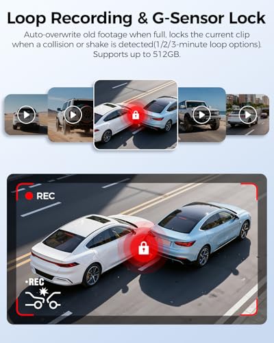 Image of Dash Camera Mirror Mount Holder Kit, Dash Cam Mount for AZDOME M01 Pro, M01 Max, GS63H, GS63H Pro, GS63Pro Car Camera