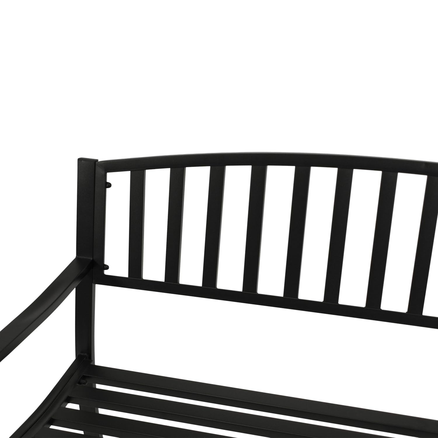DEGAMO Gartenbank Parkbank Newport 2-sitzer aus Metall schwarz beschichtet, Outdoor