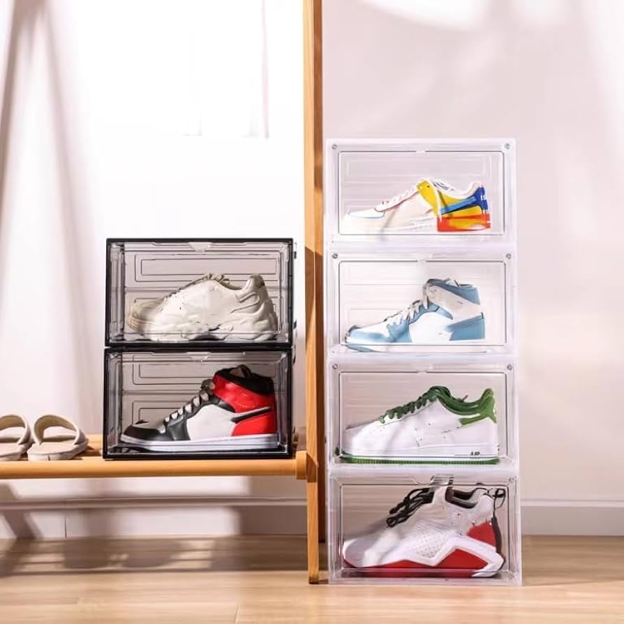 Attelite Shoe Box, Upgraded Large Clear Shoe Storage Box