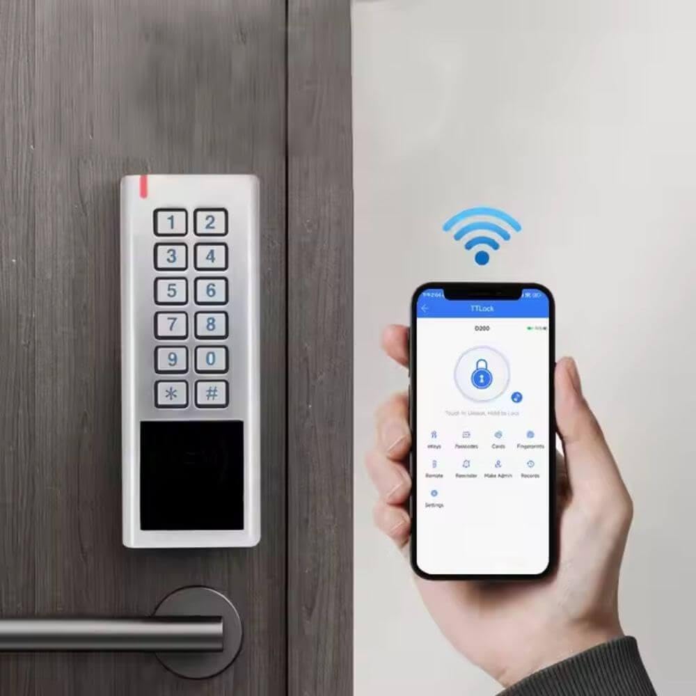 Kit de contrôle d'accès connecté Anti vandalisme LOCKY-14 sans-Fil à Codes, App, Bluetooth