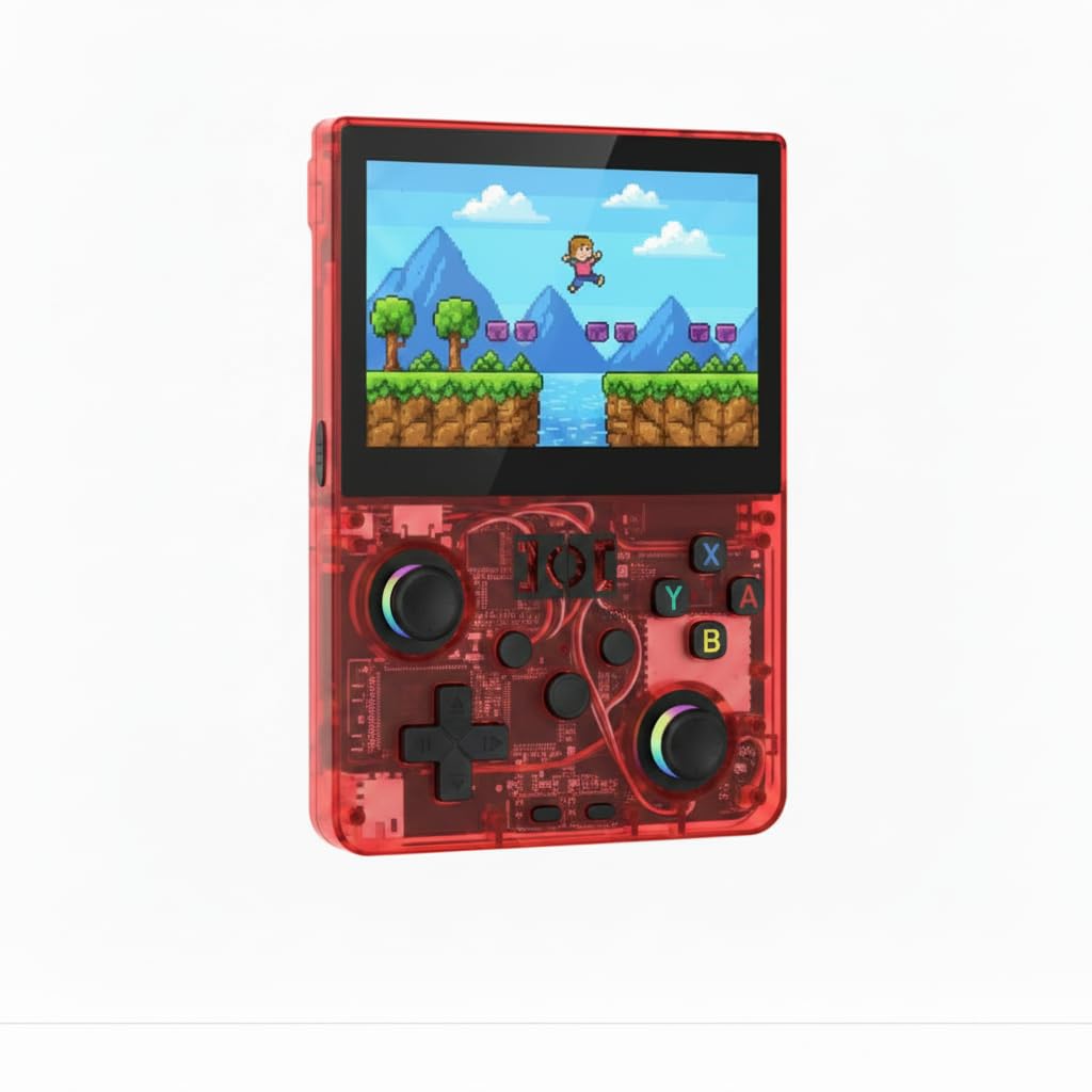 R36MAX2 Retro Handheld Games Console, 4.5" IPS Screen, 30+ Emulators, 128GB TF Card Included, Open Source Linux, Portable Retro Gaming Handheld