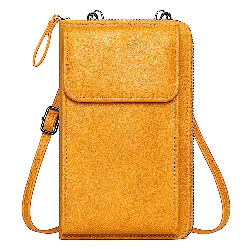 Badiya Small Crossbody Bag for Women, Cell Phone Purse Wallet, Vintage Shoulder Handbags with Credit Card Slots