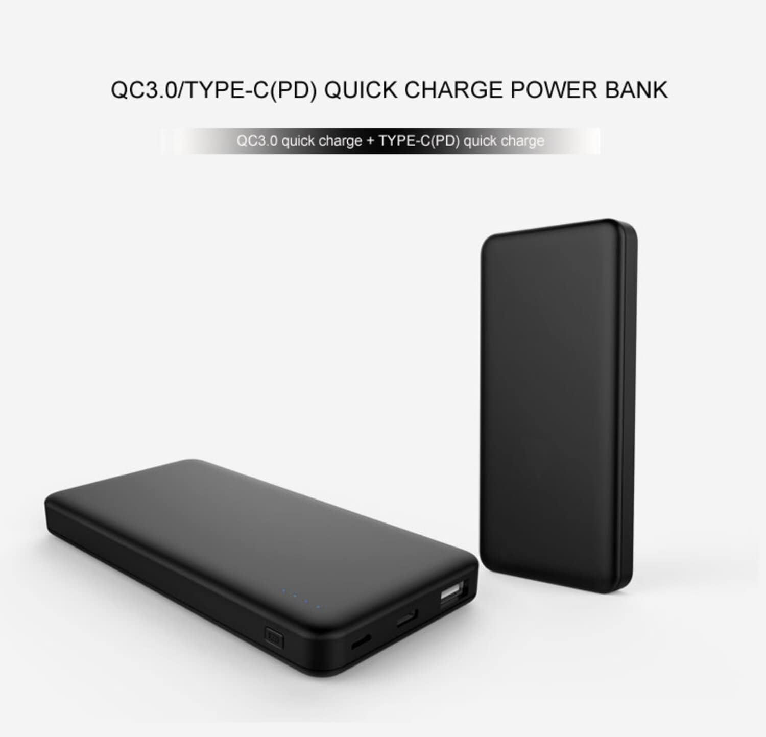 SunJack 10000mAh Portable Charger Power Bank – Slim External Battery Pack with USB-C PD 18W, QC3.0 Fast Charging, Compact Travel Phone Charger for iPhone, Samsung, Android, iPad