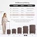 BEIBYE Reisekoffer L 66 cm – Hartschalenkoffer aus ABS mit Doppelrollen für Urlaubsreisen, Coffee