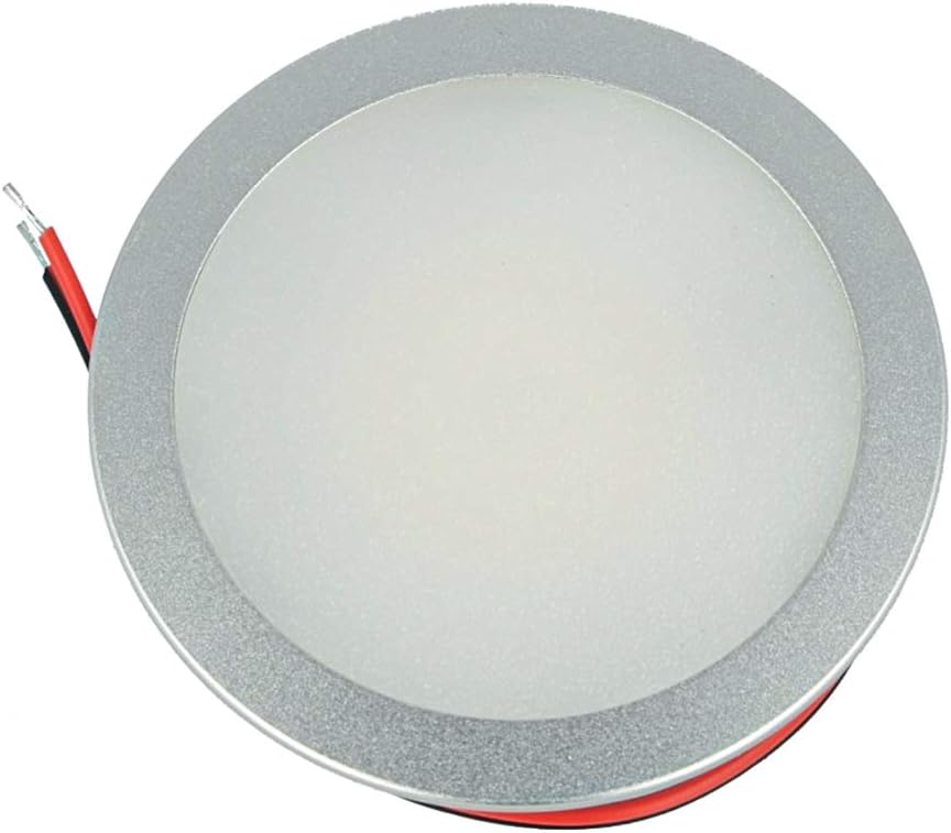4 Faretti LED Da Incasso Mini 3W - 12V/24V, Argento, Per Cucina Bagno Camper