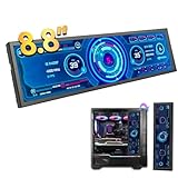 Dpofirs 8.8in USB Mini Screen, USB C PC Sensor Panel Display, PC CPU Data Monitor, PC Computer Temp Mini Secondary Screen for Desktop Chassis (Without Touch)