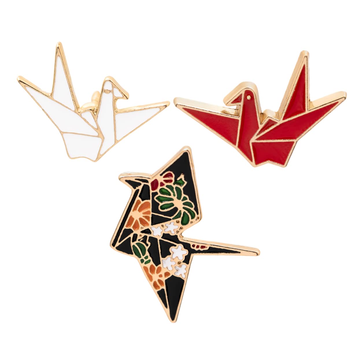 Jewelry 3pcs broschen Strassbroschen Anzeige Braut Antikdekor Japanische Damen Schmetterling Emaille Pin für Frauen Miss Persönlichkeitsabzeichen verpassen Jewelry