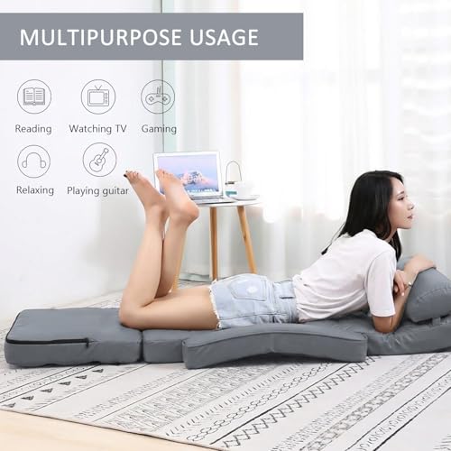 Sillón plegable ajustable gris miniatura 7